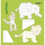 Playmais: Κατασκευές με κάρτες και σφουγγαράκια 6τεμ. ζούγκλα